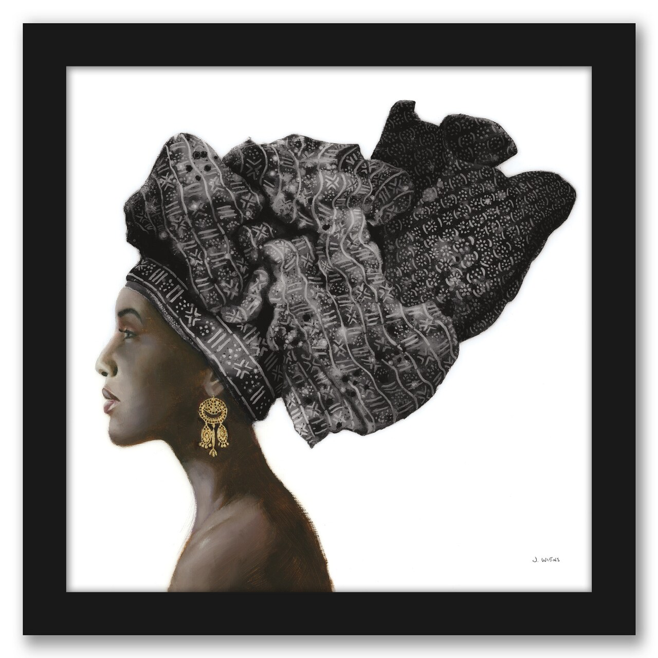 Pure Style Black Wall Art by James Wiens Black Framed Print 11x11 - Americanflat